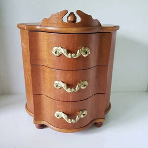 Vintage Schmid Bros Inc Musical Wooden Jewelry Chest,Tune No.201 Love Story.